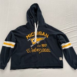 Michigan Wolverines - Pressbox Blue Yellow Hoodie Medium